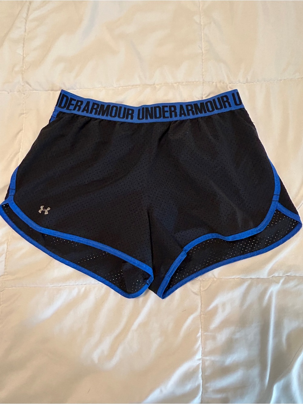 Under Armour Women’s Black Shorts with Blue Trim
